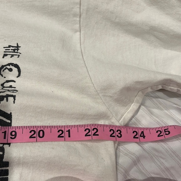 💥RARE Vintage 90’s The CURE White Ringer - Picture 15 of 16